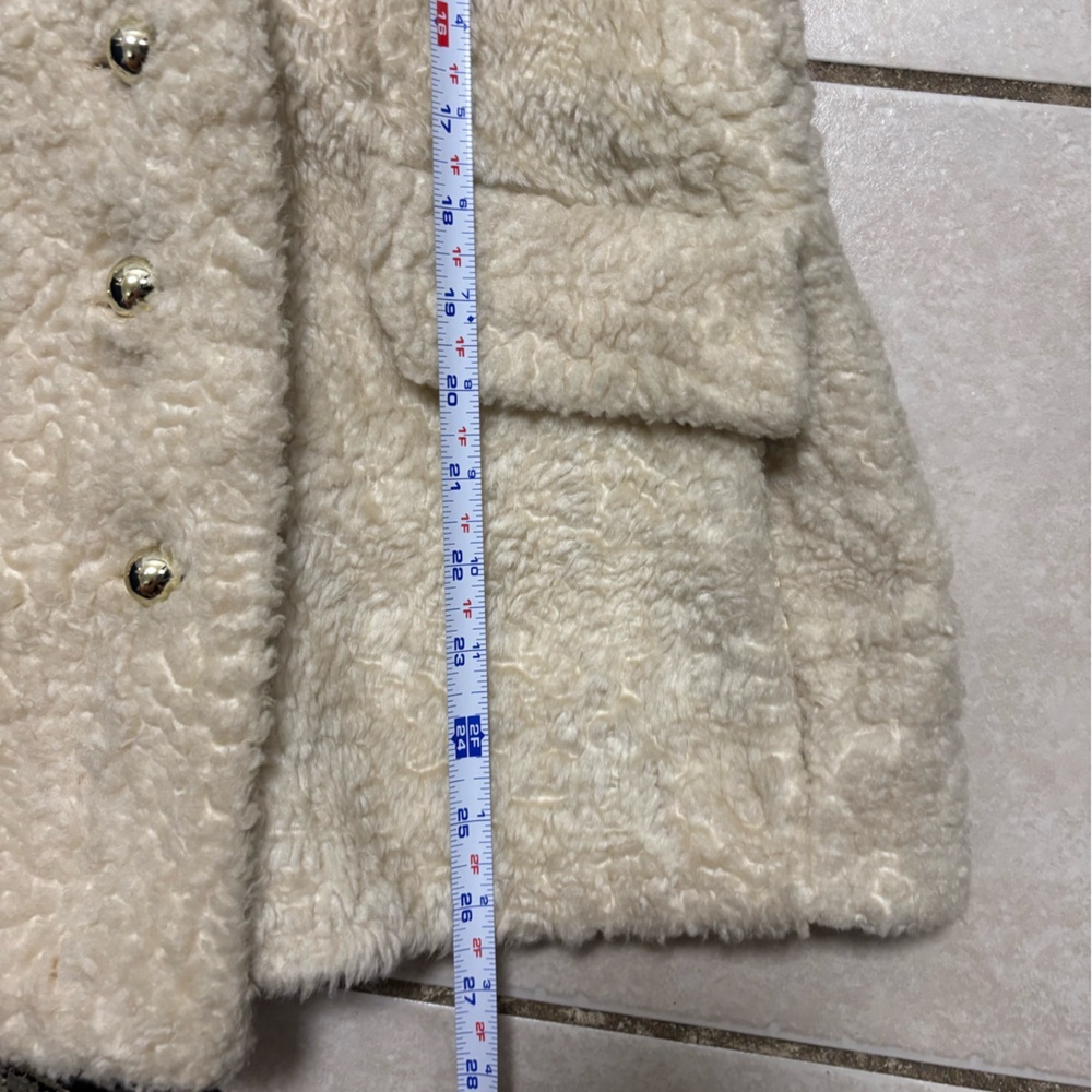 Clinard’s Goldsboro Elegant Cream Double-Breasted Women's Coat - Picture 8 of 14